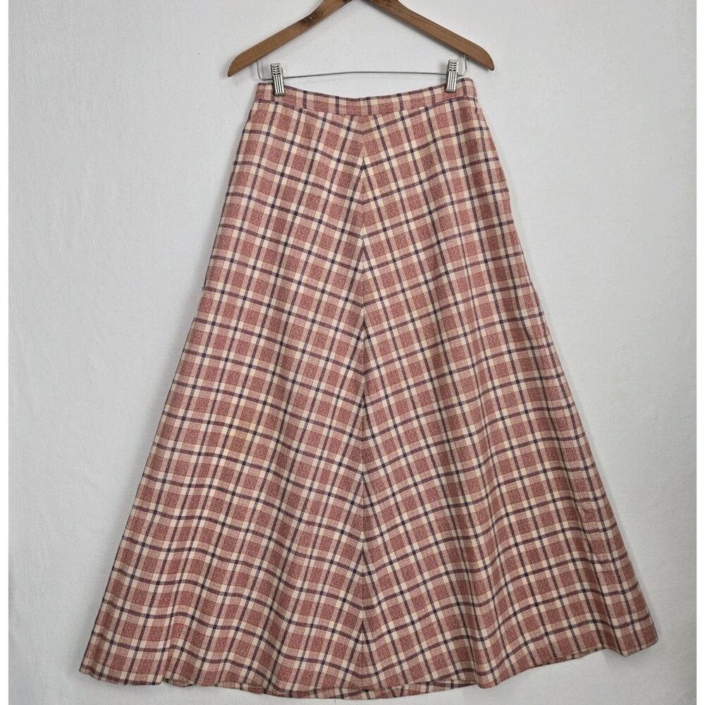 Vintage Beverly Paige Plaid Maxi Skirt Sz 14* Multicolor Union Made Preppy READ - Picture 13 of 13